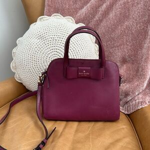 Plum Leather Kate Spade Handbag